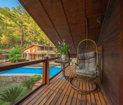 Balkon Havuz Hamak Zümrüt Çıralı Hotel